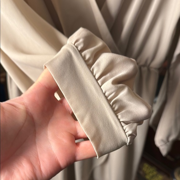 Dottie Couture Cream Wrap Blouse - Picture 3 of 6